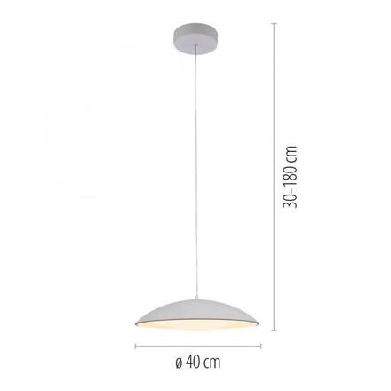 JUST LIGHT Kolekce Schöner Wohnen LED závěsné svítidlo LENTE, bílá, jednoramenné, stmívatelné, paměťová funkce, krokově stmívatelné 3000K