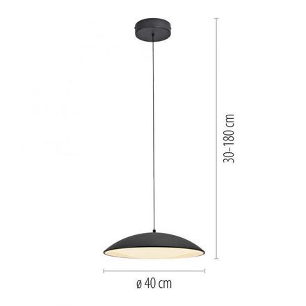 JUST LIGHT Kolekce Schöner Wohnen LED závěsné svítidlo LENTE, černá, stmívatelné, paměťová funkce, krokově stmívatelné 3000K
