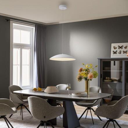 JUST LIGHT Kolekce Schöner Wohnen LED závěsné svítidlo LENTE, bílé, stmívatelné, paměťová funkce, krokově stmívatelné 3000K