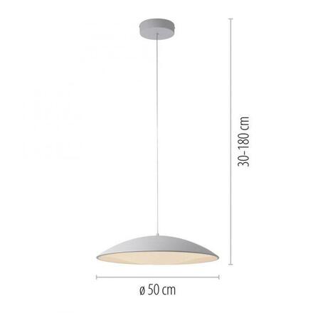 JUST LIGHT Kolekce Schöner Wohnen LED závěsné svítidlo LENTE, bílé, stmívatelné, paměťová funkce, krokově stmívatelné 3000K