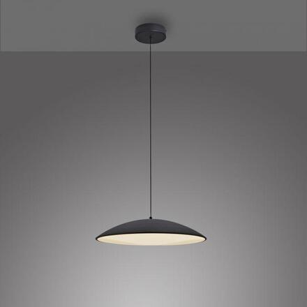 JUST LIGHT Kolekce Schöner Wohnen LED závěsné svítidlo LENTE, černé, stmívatelné, paměťová funkce, krokově stmívatelné 3000K