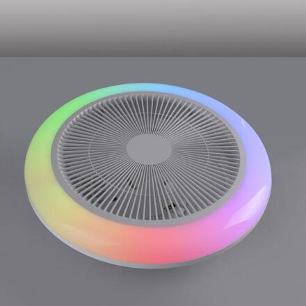 JUST LIGHT LED stropní svítidlo s ventilátorem BRANDA bílé RGB CCT RGB/3000-6500K