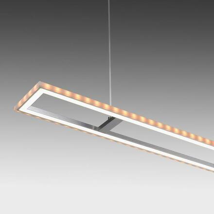 LEUCHTEN DIREKT is JUST LIGHT LED závěsné svítidlo, stříbrná barva, stmívatelné, Rainbow RGB, paměťová funkce RGB+2700-5000K