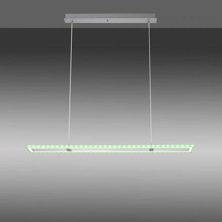 LEUCHTEN DIREKT is JUST LIGHT LED závěsné svítidlo, stříbrná barva, stmívatelné, Rainbow RGB, paměťová funkce RGB+2700-5000K