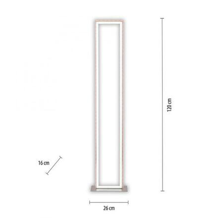 LEUCHTEN DIREKT is JUST LIGHT LED stojací svítidlo stříbrná barva, nožní vypínač, stmívatelné Sidelight RGB Rainbow 2700-5000K LD 14640-55