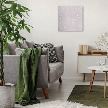 LEUCHTEN DIREKT is JUST LIGHT LED stropní svítidlo hranaté v barvě oceli s hvězdným nebem a nastavitelou barvou světla 2700-5000K