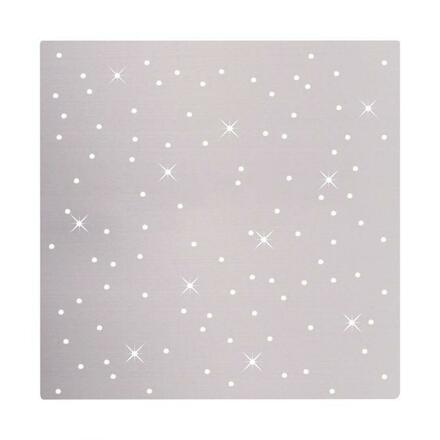 LEUCHTEN DIREKT is JUST LIGHT LED stropní svítidlo hranaté v barvě oceli s hvězdným nebem a nastavitelou barvou světla 2700-5000K