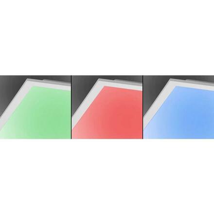 LEUCHTEN DIREKT is JUST LIGHT LED panel svítidlo, stropní svítidlo, 30x30cm, stmívatelné, Smart Home, MEDION RGB+3000-5000K