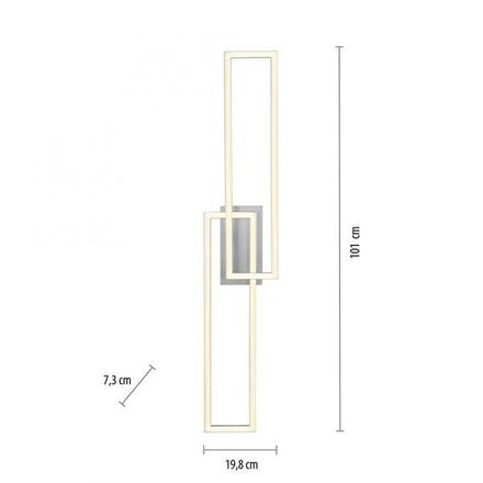 LEUCHTEN DIREKT is JUST LIGHT LED stropní svítidlo podlouhlé, stříbrná barva, ploché, 3 krokové stmívání krokově stmívatelné 3000K