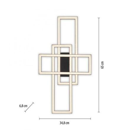 LEUCHTEN DIREKT is JUST LIGHT LED stropní svítidlo černá Switchmo 3-krokové stmívání paměťová funkce krokově stmívatelné 3000K LD 14697-18