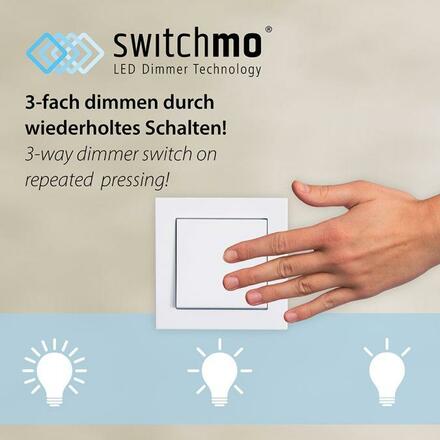 LEUCHTEN DIREKT is JUST LIGHT LED stropní svítidlo černá Switchmo 3-krokové stmívání paměťová funkce krokově stmívatelné 3000K LD 14697-18