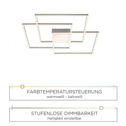 LEUCHTEN DIREKT is JUST LIGHT Stropní svítidlo, ocel, dálkový ovladač, stmívatelné, do interiéru 2700-5000K