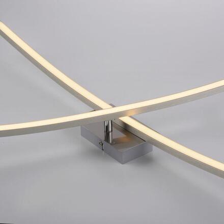 JUST LIGHT LED stropní svítidlo SIMON, stříbrná, podlouhlé, teplá bílá, otočná světelná ramena 3000K