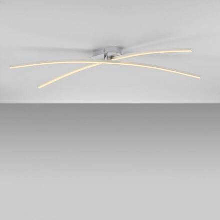 JUST LIGHT LED stropní svítidlo SIMON, stříbrná, podlouhlé, teplá bílá, otočná světelná ramena 3000K