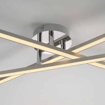 JUST LIGHT LED stropní svítidlo SIMON, stříbrná, tvar hvězdy, podlouhlé 3000K