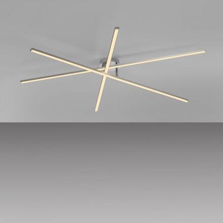 JUST LIGHT LED stropní svítidlo SIMON, stříbrná, tvar hvězdy, podlouhlé 3000K