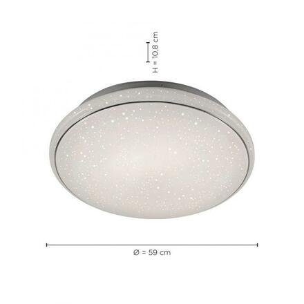 LEUCHTEN DIREKT is JUST LIGHT LED stropní svítidlo, Smart Home, RGB+W, dálkový ovladač, hvězdné nebe MEDION RGB+2700-5000K