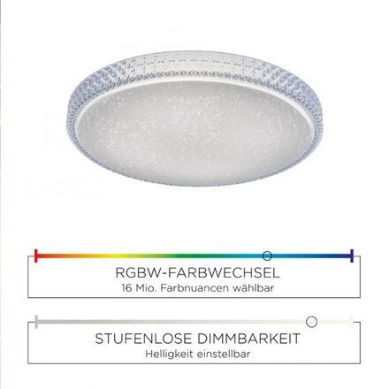 LEUCHTEN DIRECT LED stropní svítidlo, Smart Home, RGB+W, bílé MEDION RGB+3000-5000K LD 14745-00