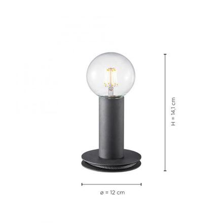 LEUCHTEN DIREKT is JUST LIGHT Stolní lampa v černé barvě v industriálním stylu pro E27 žárovku LD 14770-18