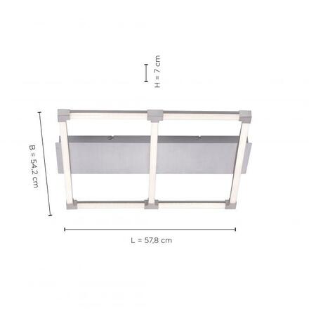 LEUCHTEN DIREKT is JUST LIGHT LED stropní svítidlo, moderní design, hranaté 3000K LD 14840-55