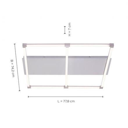 LEUCHTEN DIREKT is JUST LIGHT LED stropní svítidlo, moderní design, hranaté 3000K LD 14841-55