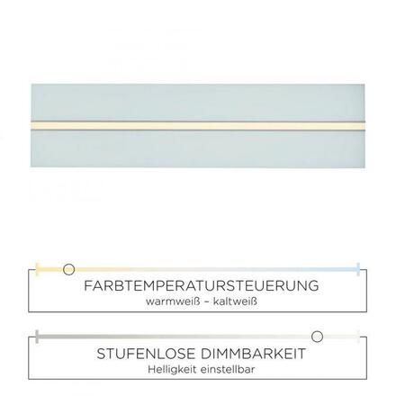 LEUCHTEN DIREKT is JUST LIGHT LED panel svítidlo, stropní svítidlo, 100x25cm, moderní, dálkový ovladač 2700-5000K 14854-16