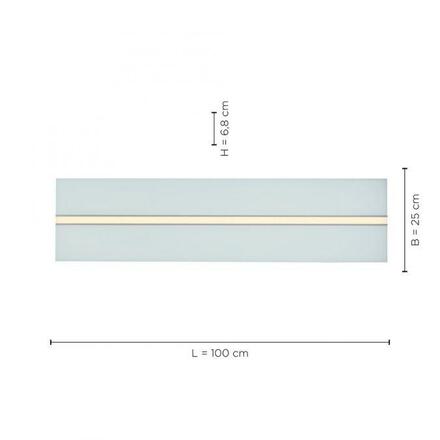 LEUCHTEN DIREKT is JUST LIGHT LED panel svítidlo, stropní svítidlo, 100x25cm, moderní, dálkový ovladač 2700-5000K 14854-16