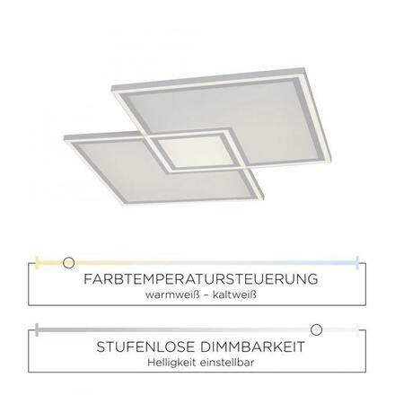 LEUCHTEN DIREKT is JUST LIGHT LED stropní svítidlo, bílé, dálkový ovladač, stmívatelné, CCT, IP20 2700-5000K