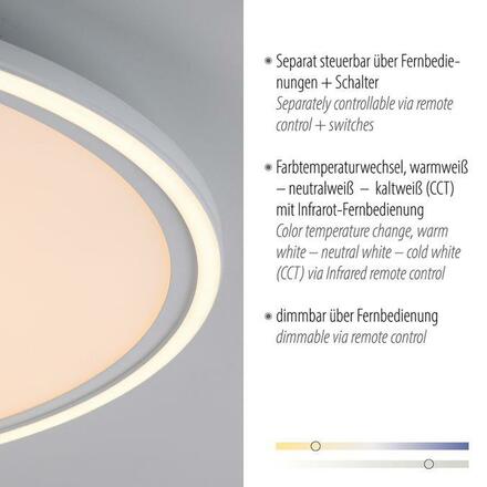 LEUCHTEN DIREKT is JUST LIGHT LED stropní svítidlo bílé dálkový ovladač CCT paměťová funkce 2700-5000K LD 14871-16