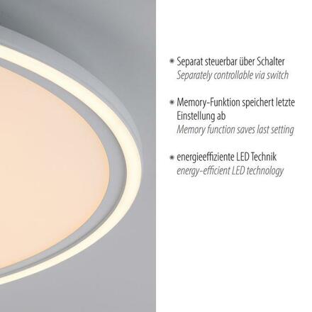 LEUCHTEN DIREKT is JUST LIGHT LED stropní svítidlo bílé kruhové ovládání vypínačem teplá bílá paměťová funkce 3000K LD 14883-16