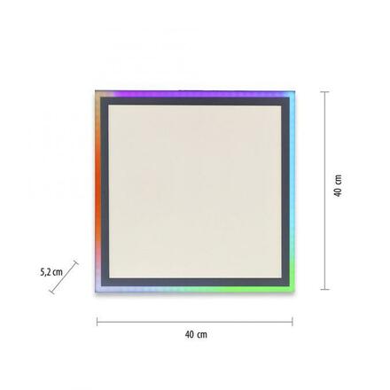 LEUCHTEN DIREKT LED stropní svítidlo 40x40, bílá, ploché Rainbow RGB, dálkový ovladač RGB+2700-6000K