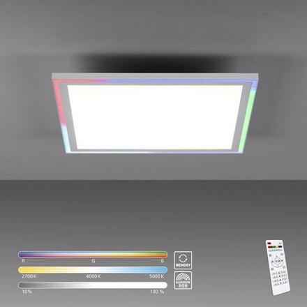 LEUCHTEN DIREKT LED stropní svítidlo 40x40, bílá, ploché Rainbow RGB, dálkový ovladač RGB+2700-6000K