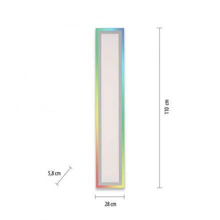 LEUCHTEN DIREKT is JUST LIGHT LED stropní svítidlo 100x18cm, bílá, ploché, Rainbow RGB RGB+2700-6000K