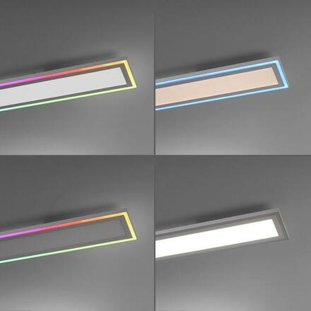 LEUCHTEN DIREKT is JUST LIGHT LED stropní svítidlo 100x18cm, bílá, ploché, Rainbow RGB RGB+2700-6000K