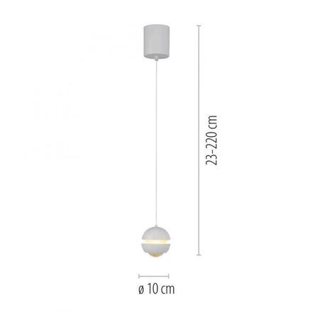 JUST LIGHT Kolekce Schöner Wohnen LED závěsné svítidlo LINI, bílé, Comfort Lift 3000K