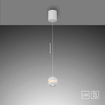 JUST LIGHT Kolekce Schöner Wohnen LED závěsné svítidlo LINI, bílé, Comfort Lift 3000K