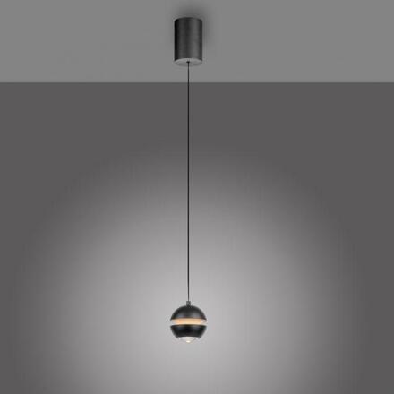 JUST LIGHT Kolekce Schöner Wohnen LED závěsné svítidlo LINI, černé, 1-ramenné 3000K