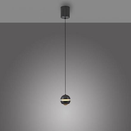JUST LIGHT Kolekce Schöner Wohnen LED závěsné svítidlo LINI, černé, 1-ramenné 3000K