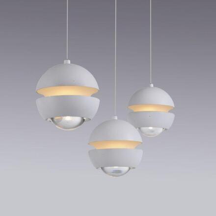JUST LIGHT Kolekce Schöner Wohnen LED závěsné svítidlo LINI, bílé, 3-ramenné, Comfort Lift, krokově stmívatelné 3000K