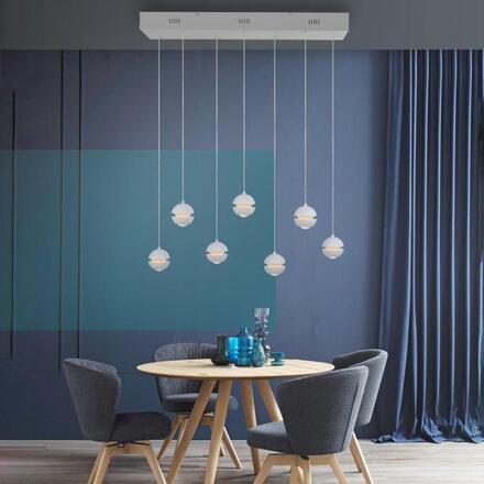 JUST LIGHT Kolekce Schöner Wohnen LED závěsné svítidlo bílá, 7-ramenné, stmívatelné, krokově stmívatelné 3000K