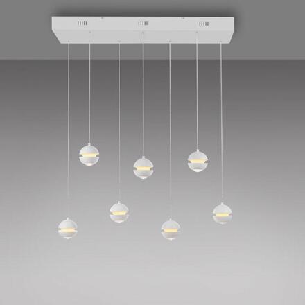 JUST LIGHT Kolekce Schöner Wohnen LED závěsné svítidlo bílá, 7-ramenné, stmívatelné, krokově stmívatelné 3000K