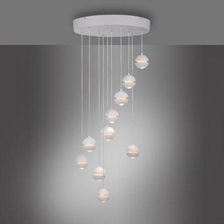 JUST LIGHT Kolekce Schöner Wohnen LED závěsné svítidlo LINI, bílé, 10-ramenné, stmívatelné, krokově stmívatelné 3000K