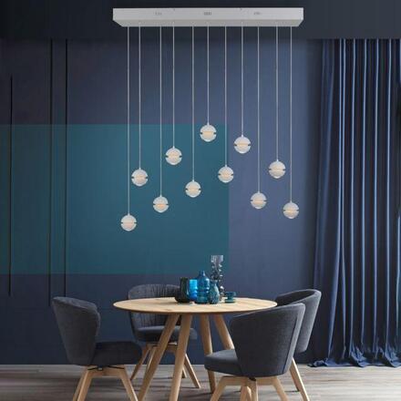 JUST LIGHT Kolekce Schöner Wohnen LED závěsné svítidlo LINI, bílá, 11-ramenné, stmívatelné, krokově stmívatelné 3000K