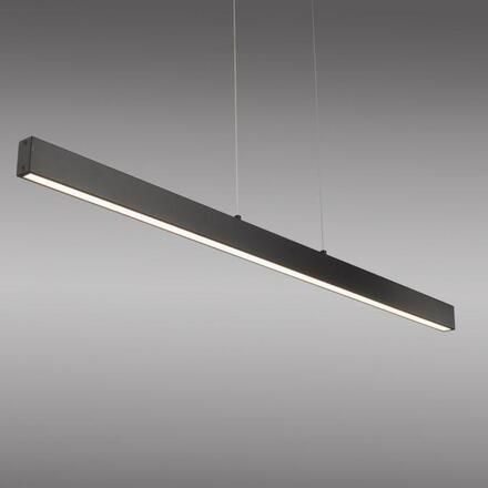JUST LIGHT LED závěsné svítidlo DRITTO, černé, lineární 3000K