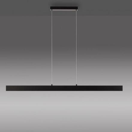 JUST LIGHT LED závěsné svítidlo DRITTO, černé, lineární 3000K