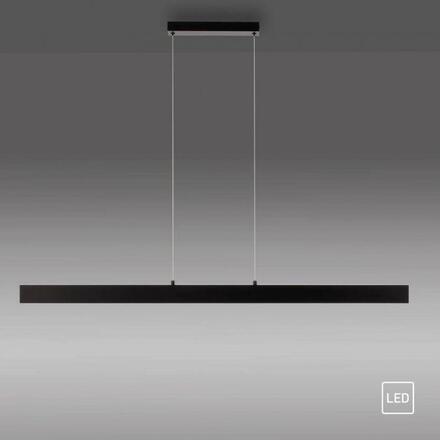 JUST LIGHT LED závěsné svítidlo DRITTO, černé, lineární 3000K