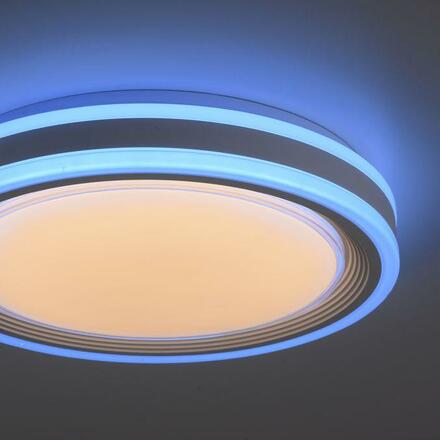 LEUCHTEN DIREKT is JUST LIGHT LED stropní svítidlo 40x40cm, kruhové, bílé, stmívatelné, hra světla, CCT LED panel RGB+2700-6500