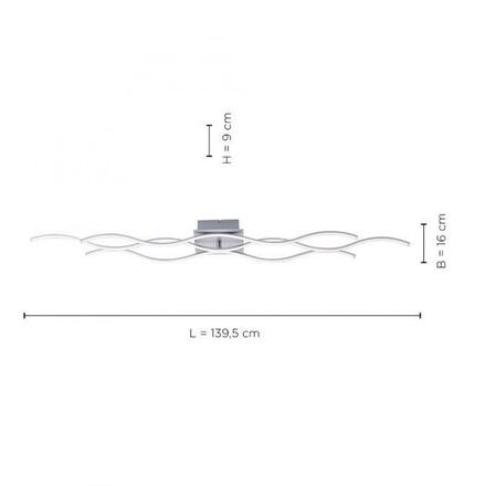 LEUCHTEN DIREKT is JUST LIGHT LED stropní svítidlo, 3-ramenné, ocel, moderní 3000K LD 15167-55