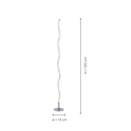 LEUCHTEN DIREKT is JUST LIGHT LED stojací svítidlo, ocel, design vlny 3000K LD 15168-55