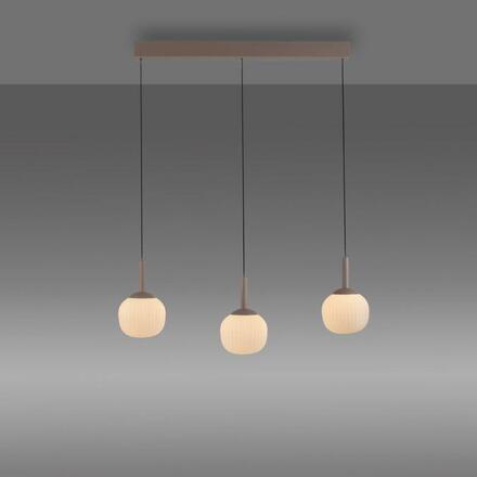 JUST LIGHT LED závěsné svítidlo NAMI, písková barva, podlouhlé, stmívatelné, Comfort-Lift, paměťová funkce, SimplyDim 3000K
